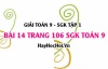 Giải bài 14 trang 106 SGK Toán 9 tập 1